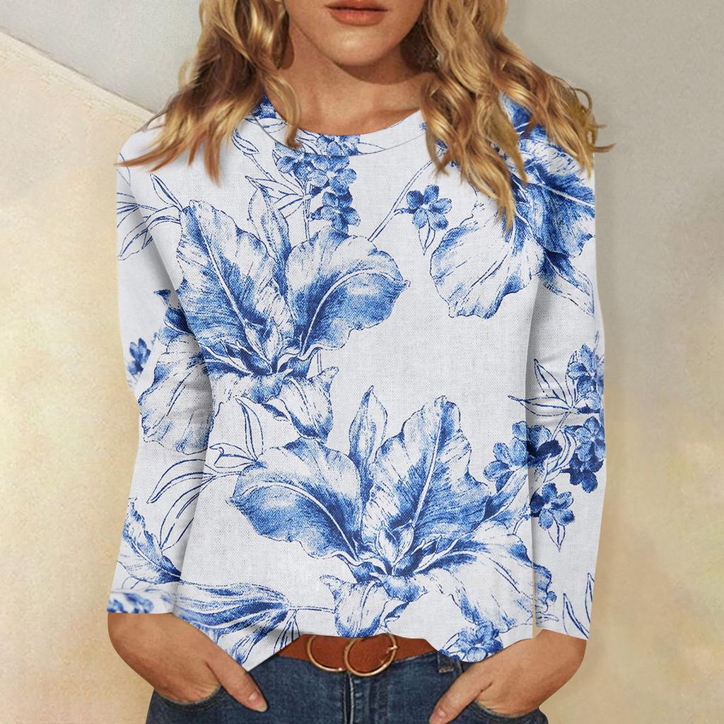 Рубашки с длинным рукавом для женщин, милые футболки с графическим принтом, блузки, повседневные базовые топы больших размеров, пуловеры