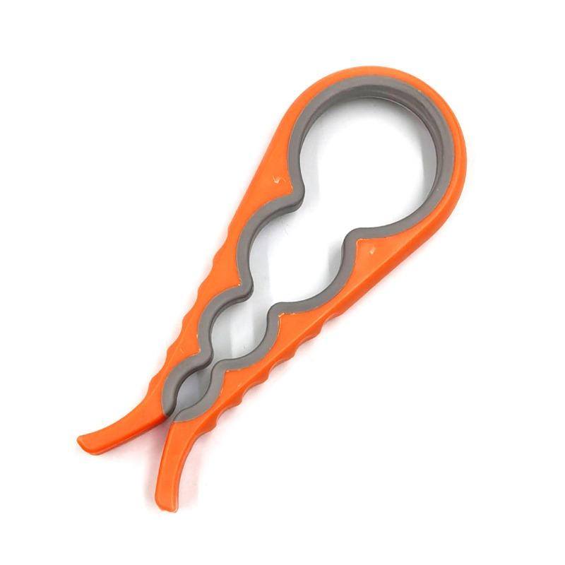 Многофункциональная нескользящая открывалка для пластиковых бутылок с винтовой крышкой, открывалка для банок с винтовой крышкой, открывалка для консервных банок 4-в-1, открывалка для консервных банок