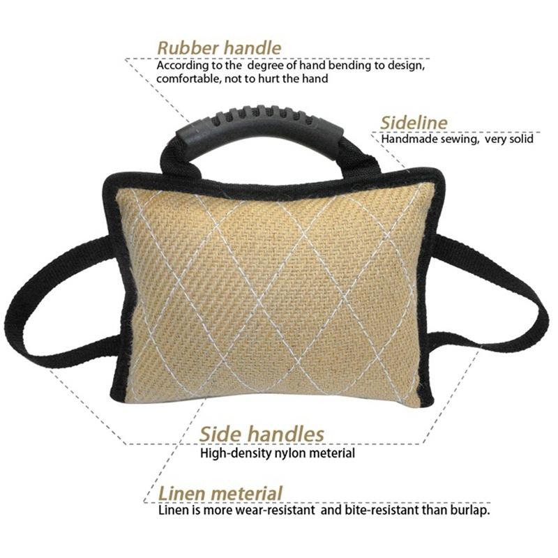 Подушка-рука для дрессировки собак с 2 веревочными ручками, прочная для дрессировки малинуа, немецкой овчарки, ротвейлера, жевательных принадлежностей