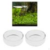 2Pcs Aquarium Fish Tank Feeding Food Dishs Tray Feeders Container
