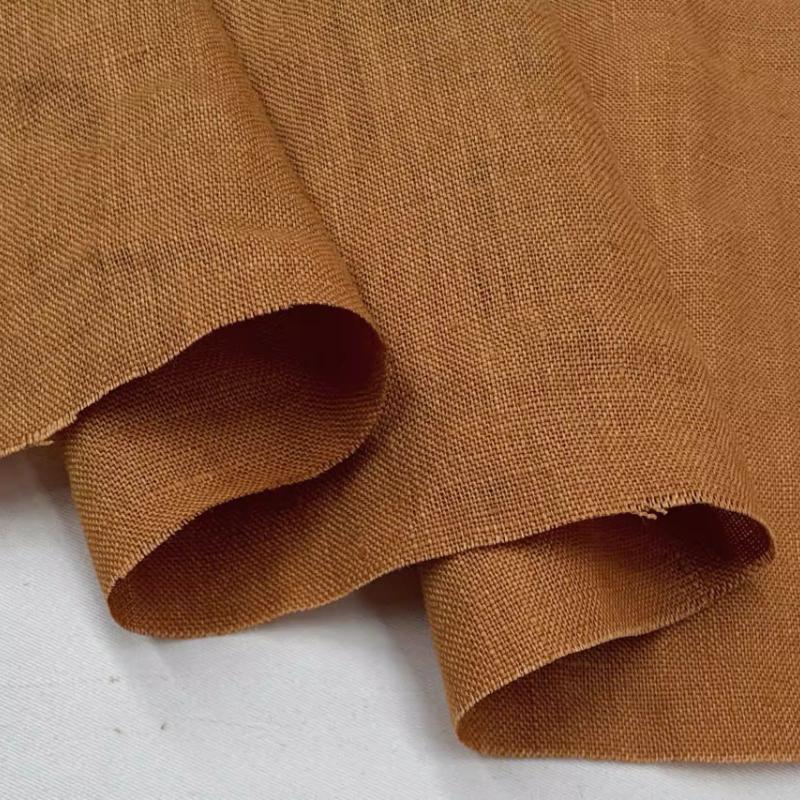 Чистая льняная ткань Стиранный лен Комфортная дышащая ткань для весны и лета DIY Платье Широкие брюки Легкая куртка Одежда