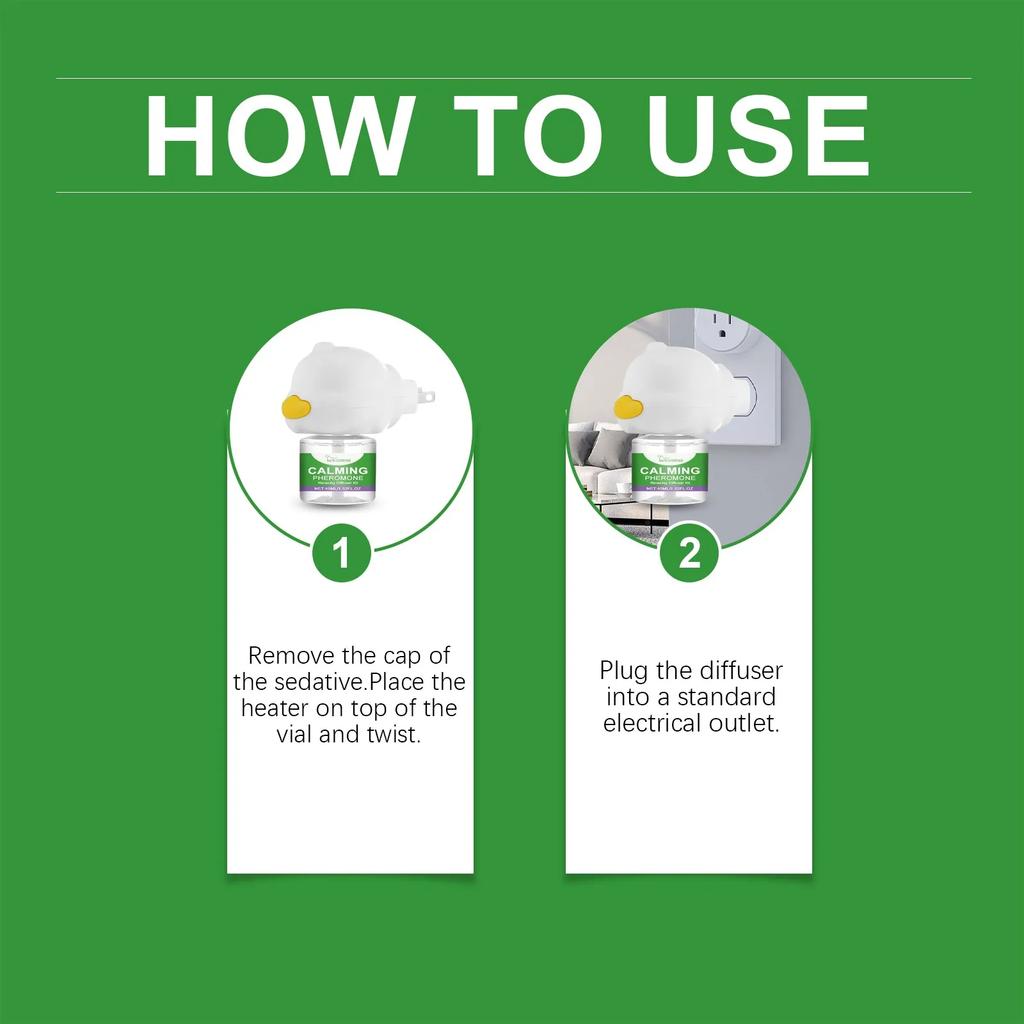 Успокаивающий диффузор с кошачьими феромонами, Эффективно снимает тревогу и стресс, Успокаивающее действие без раздражения, Мягкие ингредиенты, 45 мл