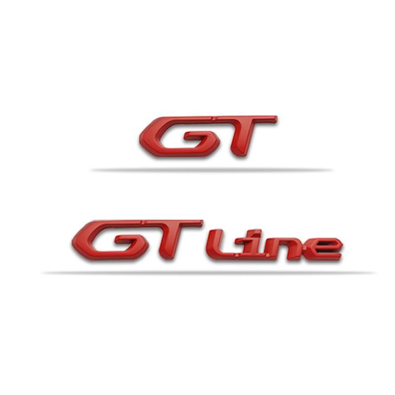3D Car Sticker GT Logo Metal Emblem Badge Decals For 208 GT LINE 2008 E208 308 306 106 206 205 307 3008 207 508 5008