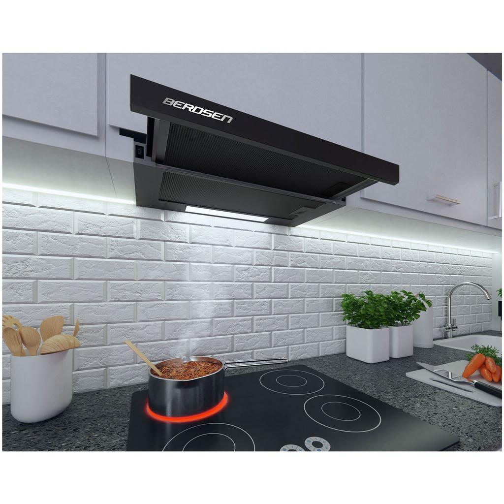 Under-Cabinet Kitchen Hood - 60 Cm Berdsen Be-60-Lw Black