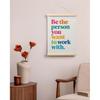 FGFK pirational Office Wall Art Poster Hanger Frame, Be the Person You Want to Work with Motivational Canvas Prints Framed Wall Decor for Home Office