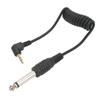Universal Digital Camera Synchronization Cable Gold Plated 2.5mm to 6.35mm Male Cable for Speaker Guitar