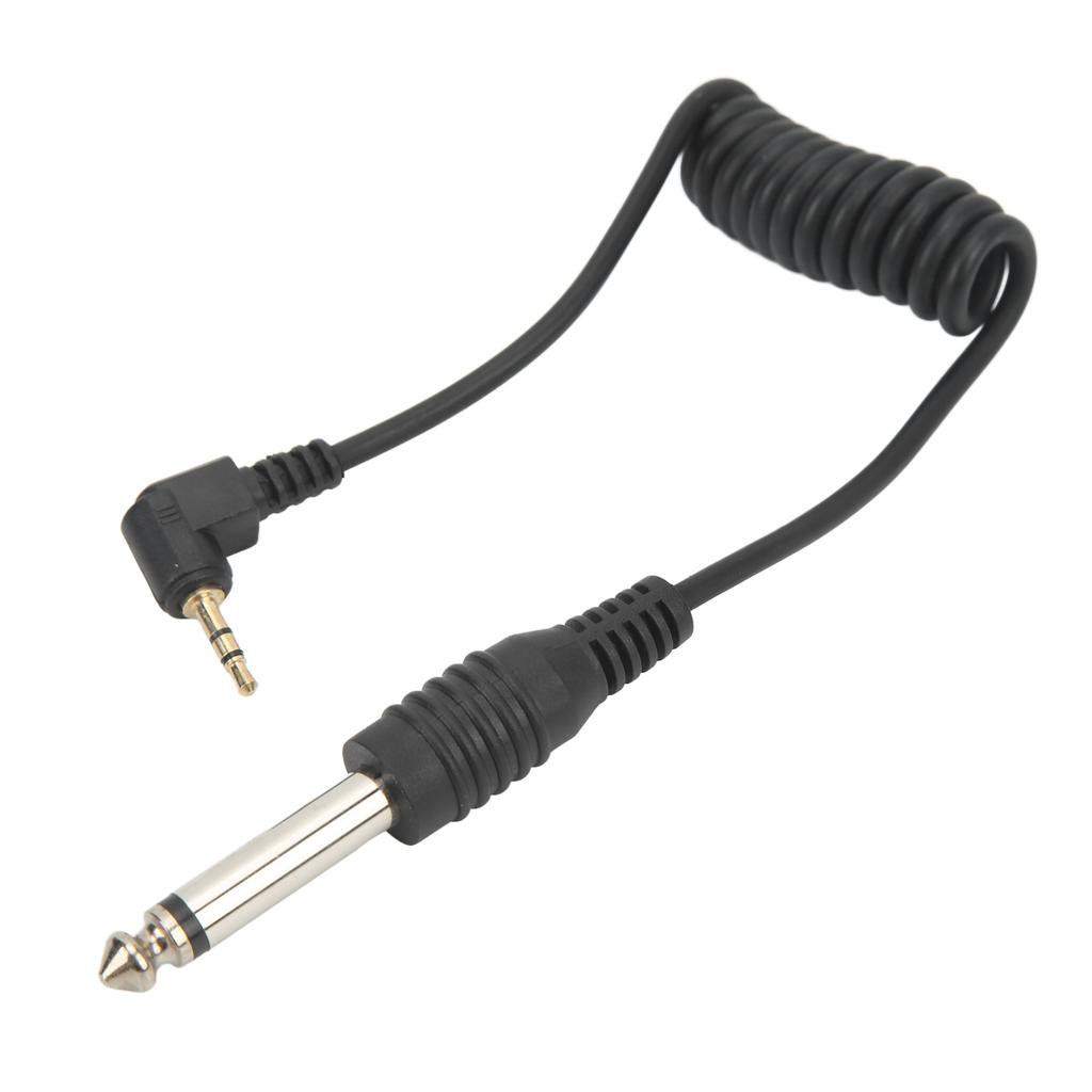 Universal Digital Camera Synchronization Cable Gold Plated 2.5mm to 6.35mm Male Cable for Speaker Guitar