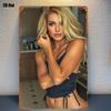 Винтажная блондинка, металлическое настенное украшение 8x12 дюймов - Прочная железная пластина для дома, бара, сада, фермерского дома, классическая плоская ретро-кухня 2D