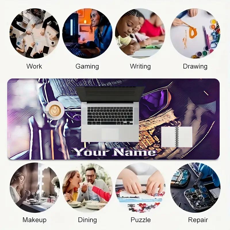Custom 1Pc Cyberpunk Tactical Skull Mask Personalized Mouse Pad Non Slip Rubber Waterproof Desk Mat Stitched Edge Gaming Office Xmas Gift