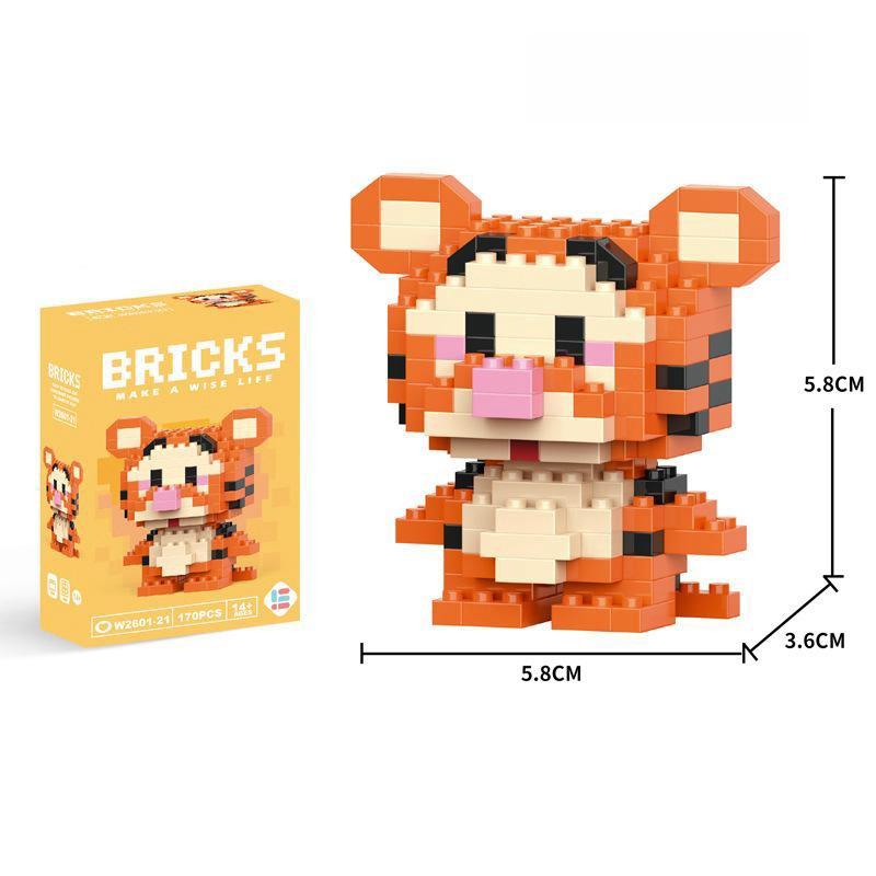 Cartoon Figurine Micro Bricks: Educational Toy for Kids