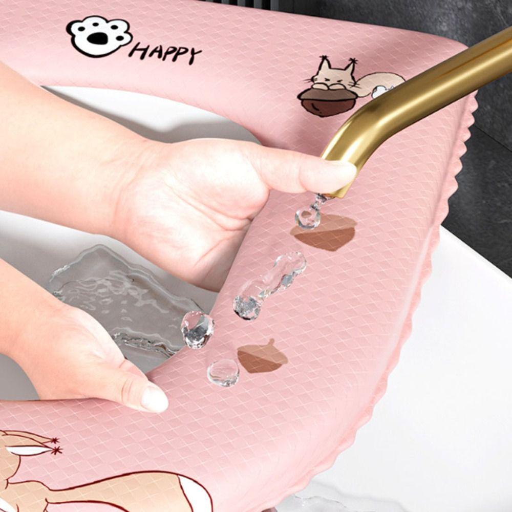 С ручкой милый чехол для унитаза мультяшный коврик для унитаза универсальный коврик для унитаза