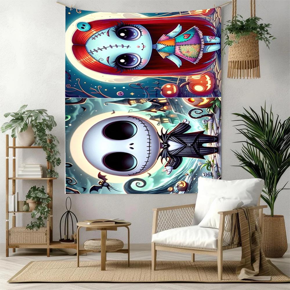 Christmas Nightmare Wall Decor Tapestry Art For Pet Memorial Birthdaywedding Party Backdrop Family Gift