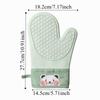 2Pcs Thickened Silicone Insulation Gloves Heat Resistant Non-slip Oven Mitts Cute Anti Scald High Temperature Gloves Microwave