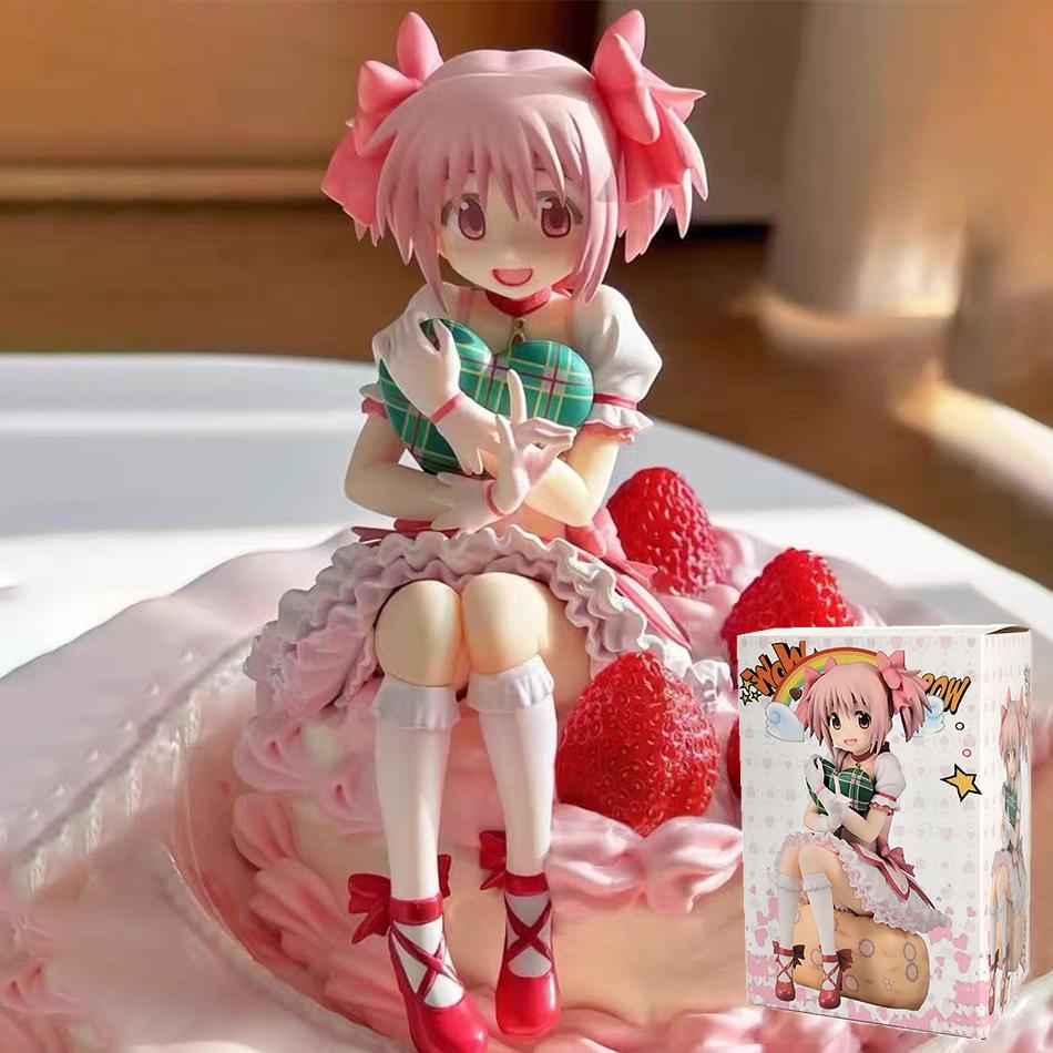15Cm Aniem Figure Puella Magi Madoka Magica Sitting Posture Madoka Action Figure Magic Girl Model Decor Statue Dolls Toys Gift