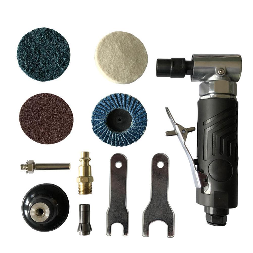 1 4in Air Angle Die Grinder 90 Degree Pneumatic Grinding Machine Cut Off Polisher Mill Engraving Tools Set With Spanner
