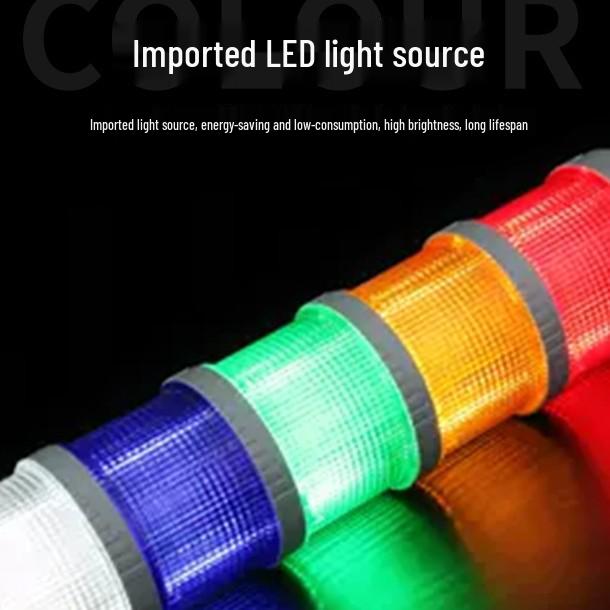 Светосигнальная башня LED многоуровневая с трехцветным индикатором и звуковой сигнализацией, 24 В