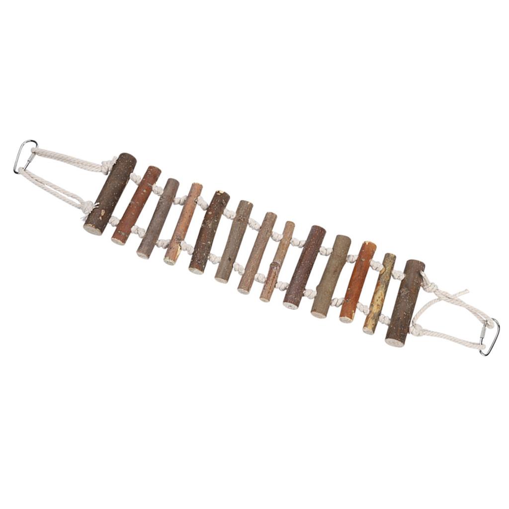 1 шт. попугай натуральная веревка деревянная лестница качели игрушка подвесной мостик для скалолазания птица домашнее животное жевательные игрушки