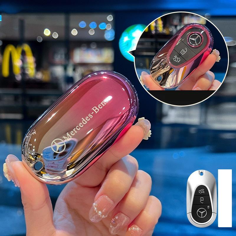 Car Remote Key Case Shell For Mercedes Benz C E S Class W223 W206 C260 S450 S500 CLA W177 C180L E260L W205 W213 W222 AMG CLA220