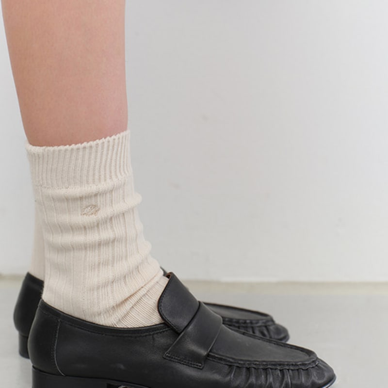 Dunst for WOMEN CLASSIC LOGO SOCKS IVORY_UDSS5F102WT