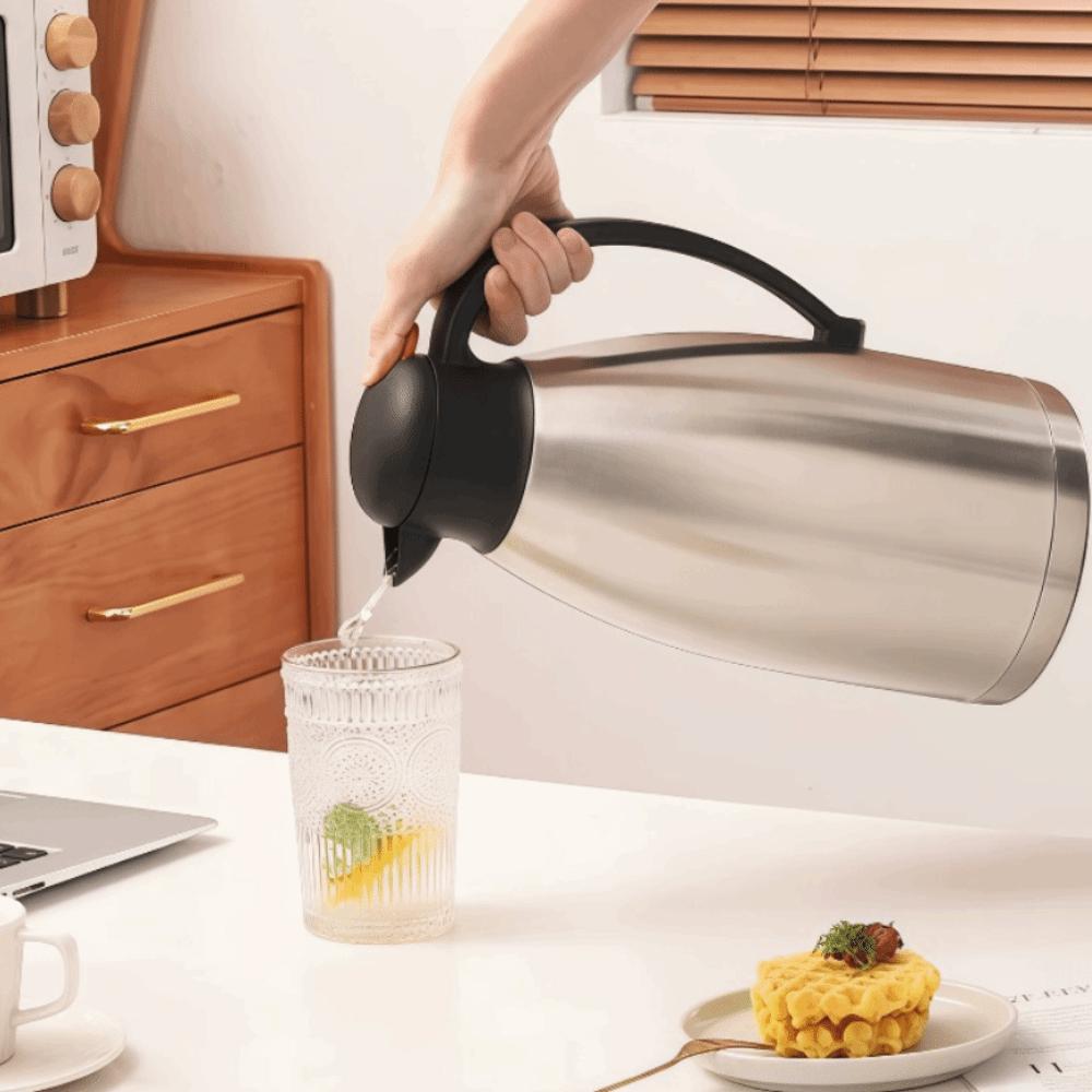 2L Thermal Coffee Jug Stainless Steel Insulated Kettle Durable Thermos Flask Living Room