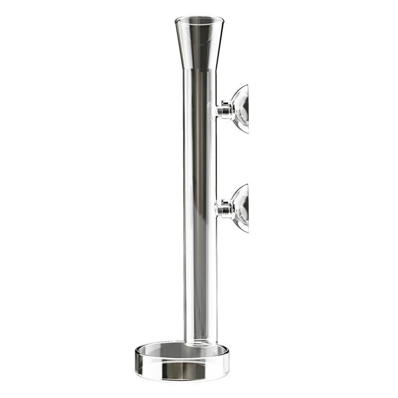 Стеклянная трубка-кормушка для рыб с высокой прозрачностью: Точное кормление креветок и мелких рыб, предотвращает разбрасывание корма.