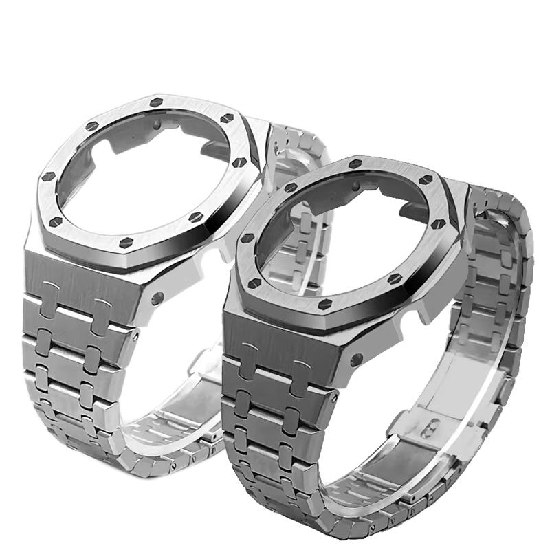 Металлический Мод-комплект GA2100 Для Casio GA2100 2110 GA-B2100 Корпус и Ремешок из Нержавеющей Стали Замена Модификация Аксессуары