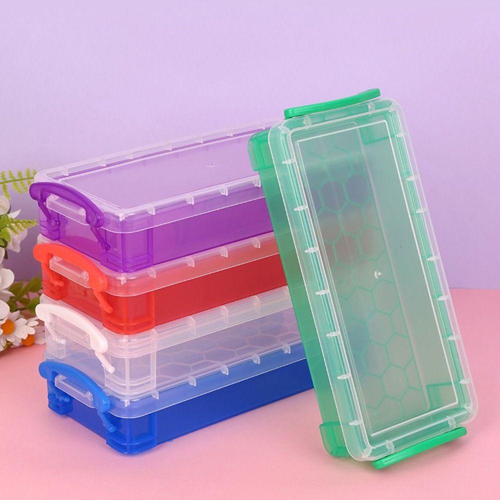 Пенал большой вместимости Пластиковый пенал Новый пенал для карандашей