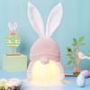 Easter Home Decor Plush Mr. And Faceless Luminous Rabbit Rudolphs Faceless Doll Props Dwarf Ornaments For Home Wall Yard Indoor Outdoor Garden Window