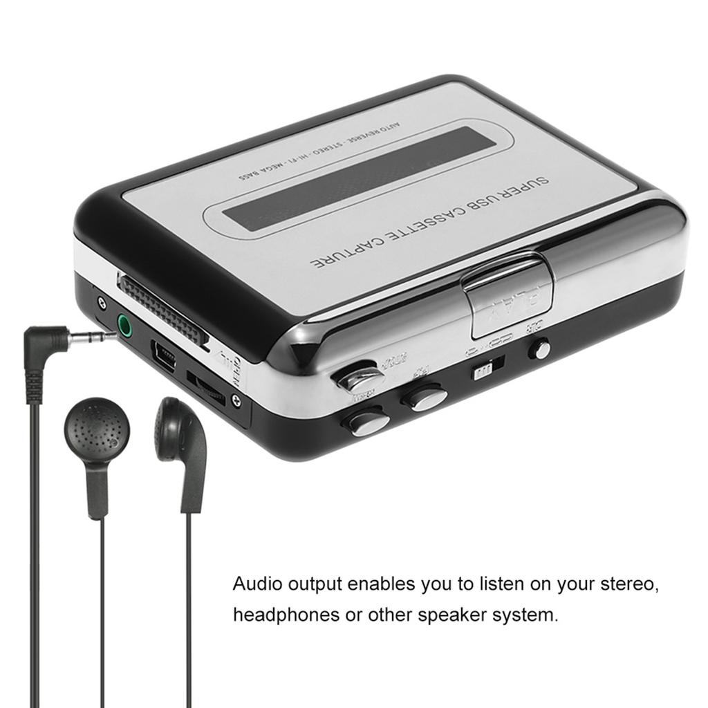 USB-кассета для захвата ленты на ПК, MP3-CD-конвертер, цифровой аудио-музыкальный плеер с наушниками