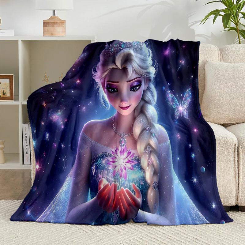 1PC Ice Queen Flannel Blanket Gift, Suitable for Both Men And Women, Soft Ideal for Beds And Sofa, Birthday Or Christmas Gift
