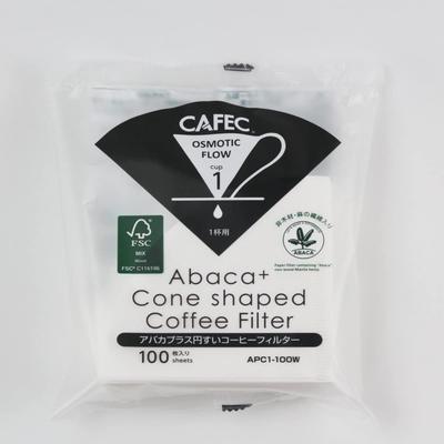 CAFEC Abaca Plus Конус для кофе 1 100 штук фильтров, чашка, фильтры, 4, APC1-100W