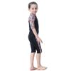 Three-Piece Swimsuit Girls Short Sleeve Print Floral Swimming Suit for Kids Swimwear Baby Children Swimming Bathing Suit with Cap