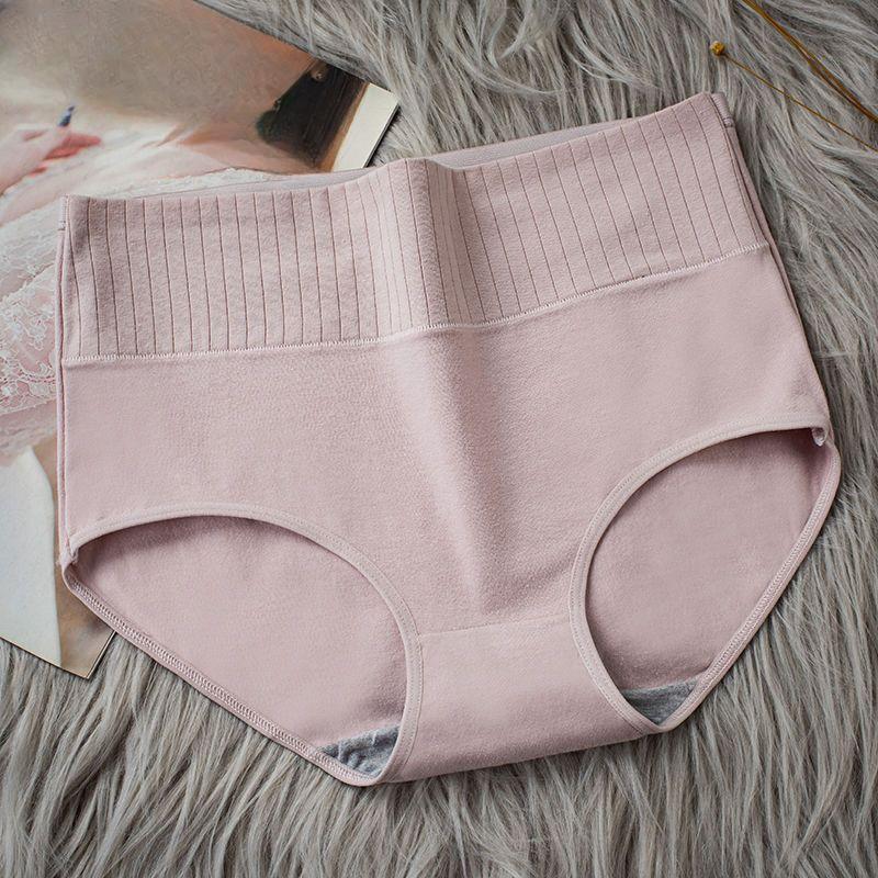 Large Size Women High Waist Cotton Belly Lift Full Cotton Crotch Comfortable Breathable Triangle Underwear