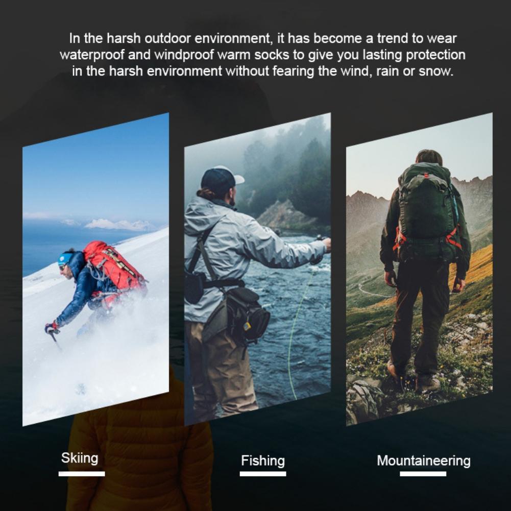 Водонепроницаемые носки, дышащие длинные бочонки, уличные водонепроницаемые носки, походы, прогулки, кемпинг, зимнее катание на коньках, изоляция от снега, теплые водонепроницаемые носки