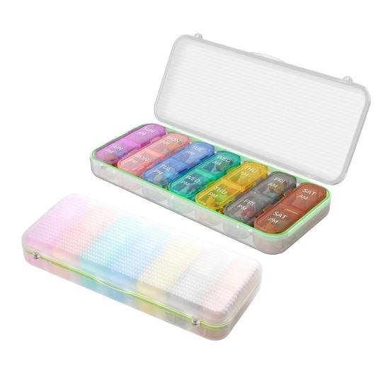 Ящик для хранения таблеток Органайзер для таблеток Не содержит BPA Большая емкость Несколько отделений Влага