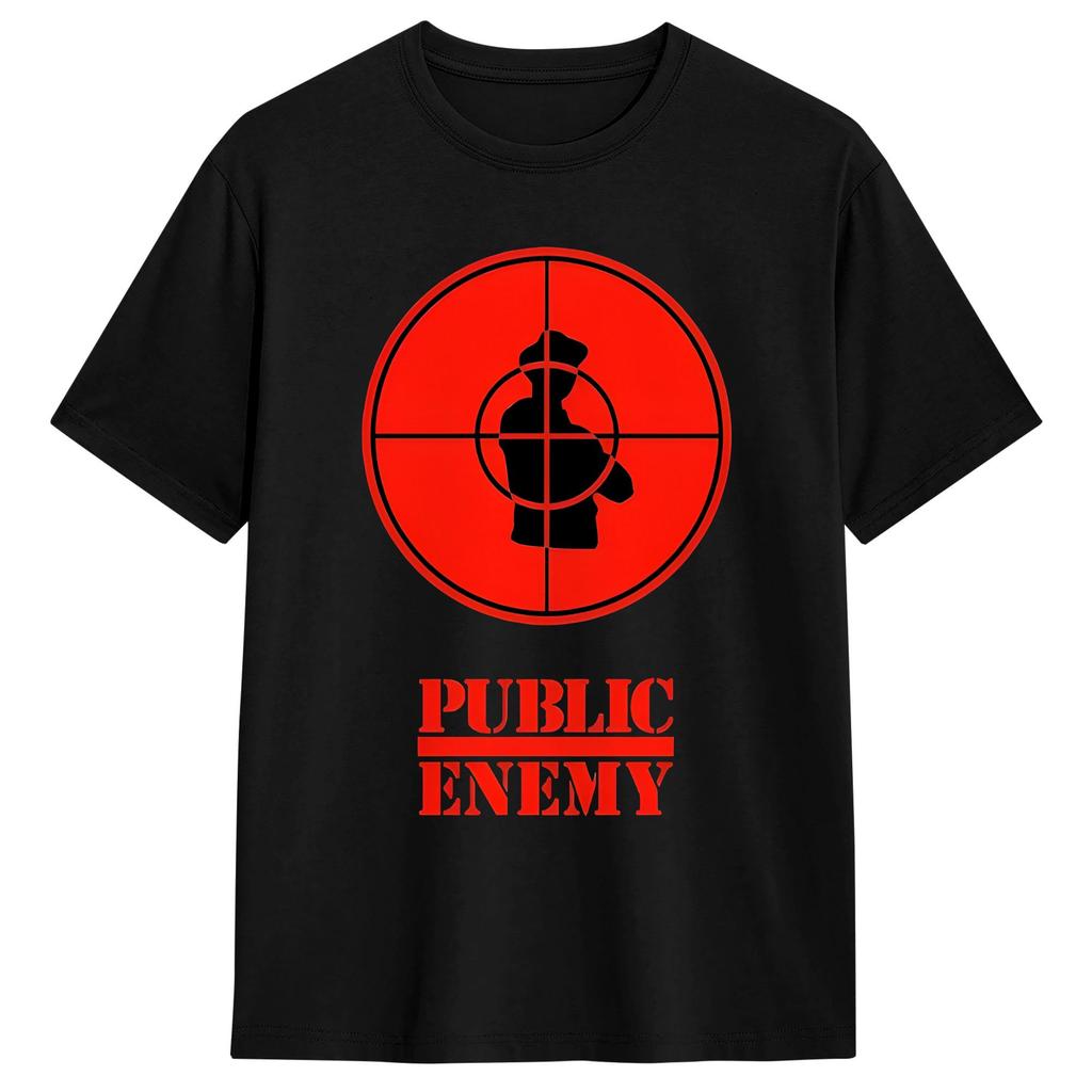 Хлопковая футболка с принтом американской рэп-группы Public Enemy для взрослых, летняя, в стиле Y2K, ретро, хип-хоп