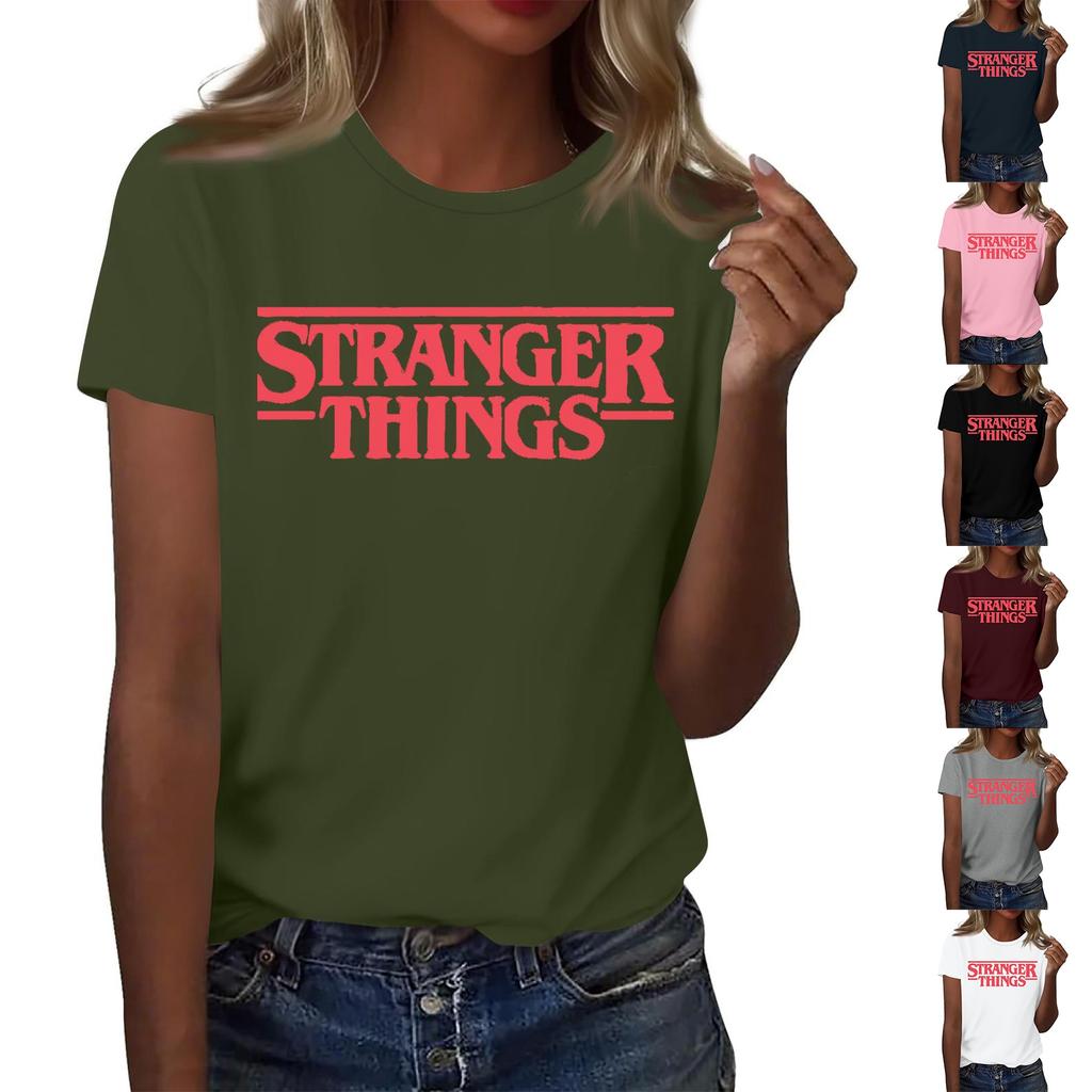 Женская модная и повседневная футболка с длинным рукавом и принтом, с коротким рукавом