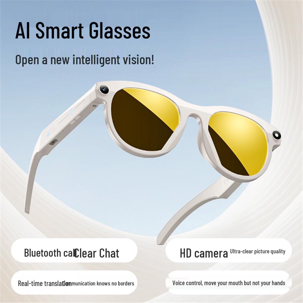 M88 Smart Glasses: 2MP AI Image Recognition, Real-time Translation, HD Photography, Bluetooth Calls.