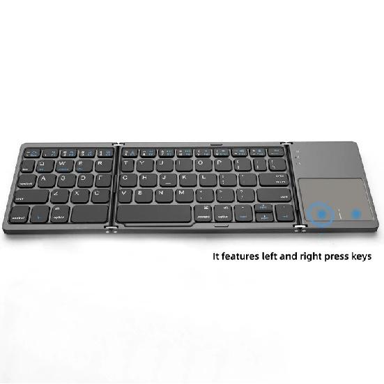 Travel Mini Foldable Keyboard with Mouse Touchpad Bluetooth Wireless Portable Keypad for Tablet Phone