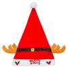 Red White Velvet Classic Fur Merry Christmas Caps Santa Claus Xmas Hats for Kids Babies Adults