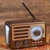 Portable Retro Radio Mini FM/AM/SW Radio Receiver Vintage Bluetooth Speaker with LED Flashlight Suuport TF Card USB AUX Play