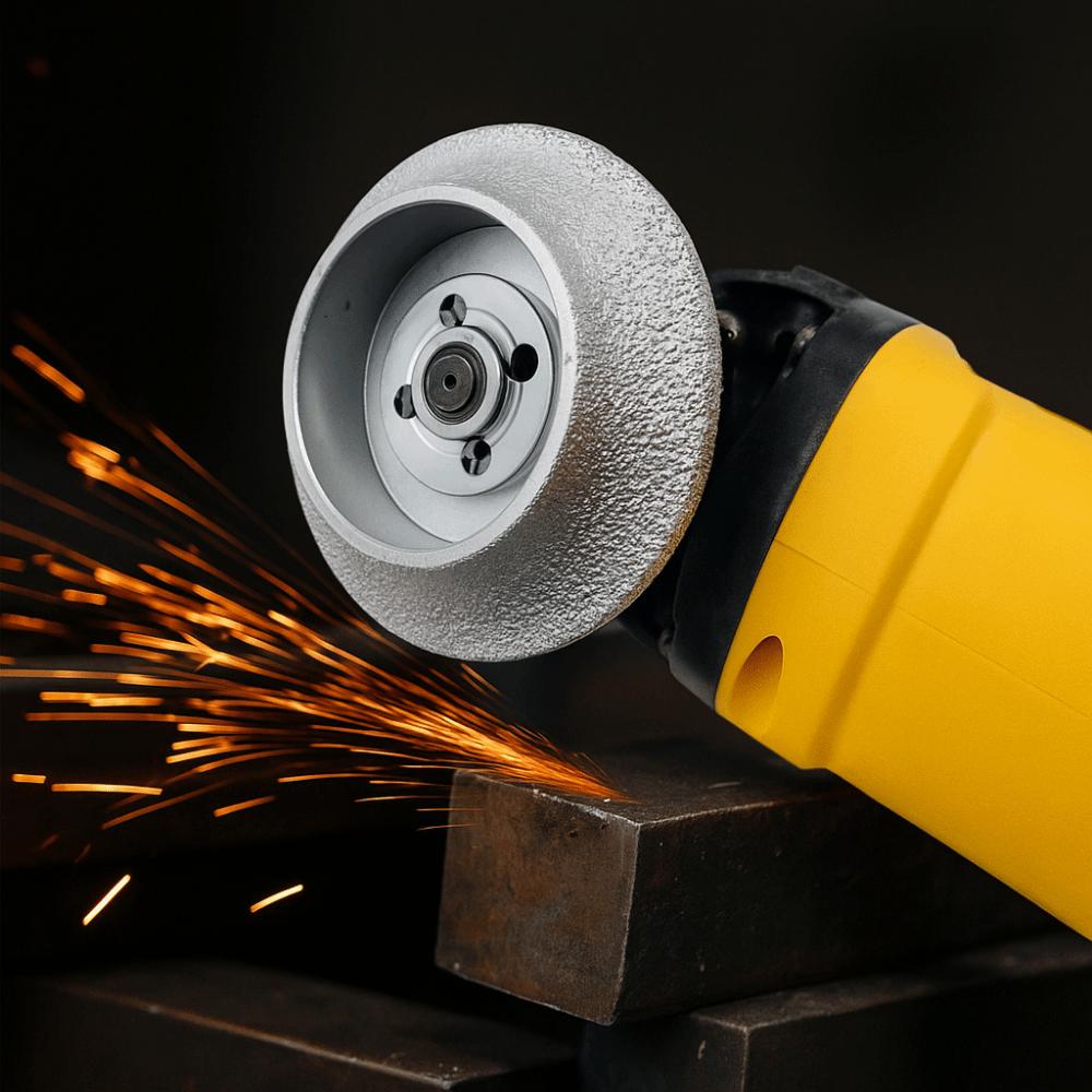 Шлифовальный круг из эмериума с посадочным отверстием Круглый Форма Полубульносовый край Колесо для резки плитки