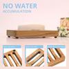 Slotted Bar Soap Holder Teak Wood by HTB, Kitchen Wooden Sponge Holder, Self Draining Soap Dish for Shower, Sink, Bathroom, Bathtub, RV