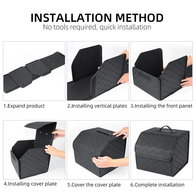 XKJC9 Car Trunk Organizer Box Large Capacity Auto Multiuse Tools Storage Bag Stowing Tidying For Citroen C1 C2 C3 C4 C5 C6 C8 C4L DS3