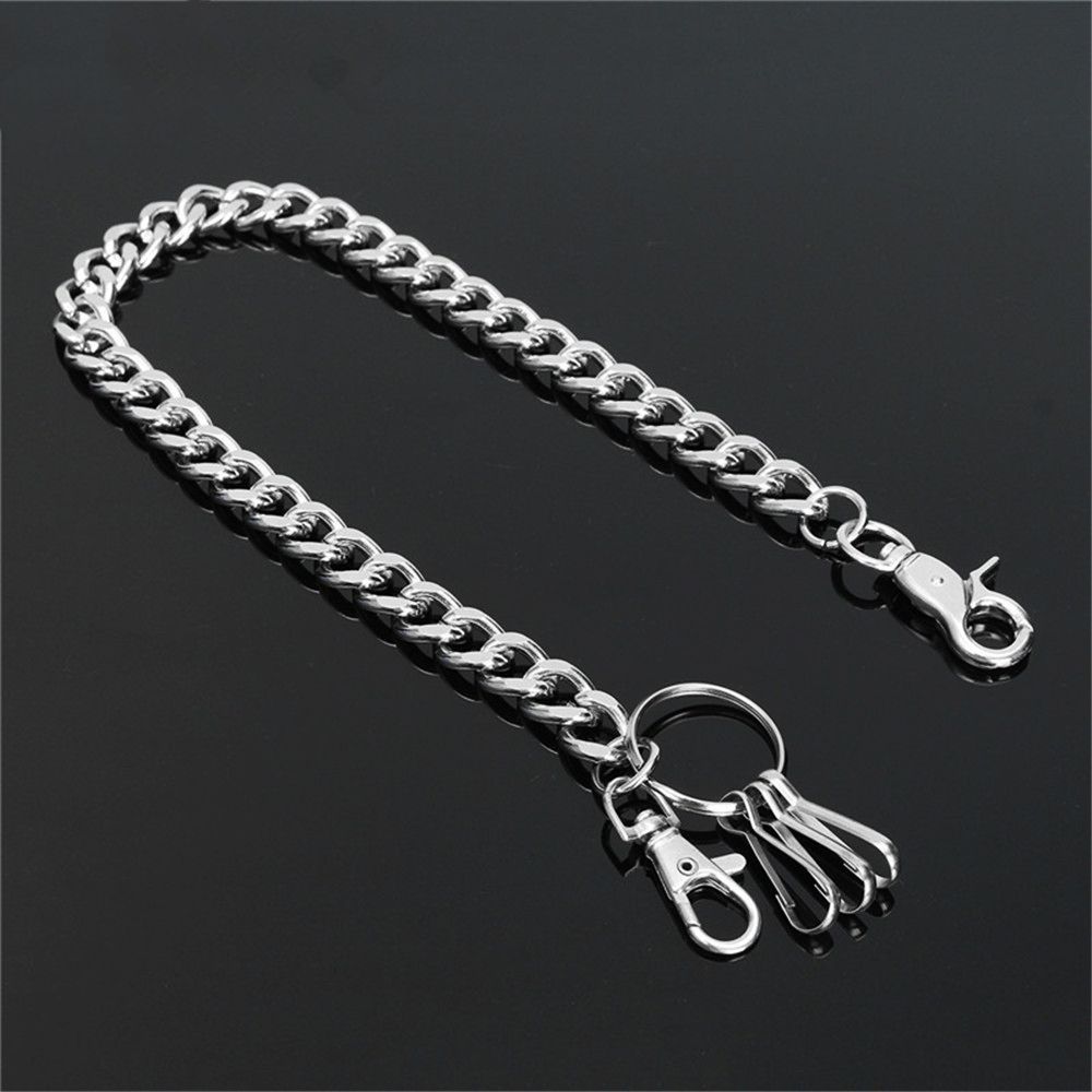 Metal Punk Rock Key Chains Clip Wallet Chain Belt Thick chain  Pant Jean Keychain  Biker Link