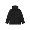 Business Casual Solid Color Long Sleeve Simple Hooded Down Jacket Men Outerwear Black F11M247909F-BK