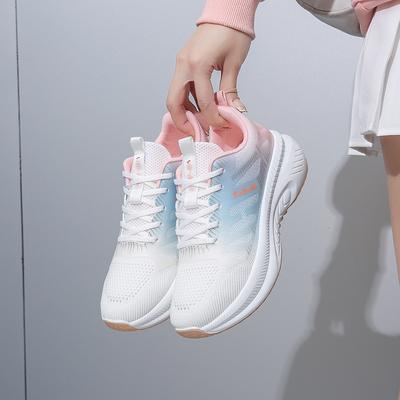 Весна 2025 года, новая корейская версия, дышащая женская обувь с плетением из мух, спортивная обувь для бега для студентов, женская повседневная обувь K2516