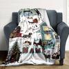 Festive Christmas Wrapping Paper Design With Gingerbread And Ornaments Blanket Allseason Blanket Christmas Home Decorgift Sofa Bed Travel Camping