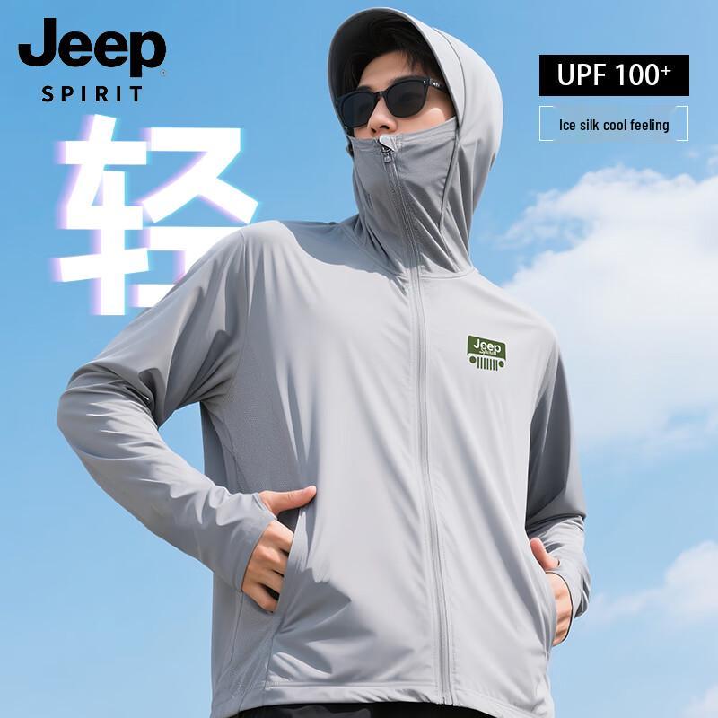 Мужская толстовка с капюшоном JEEP SPIRIT для защиты от солнца UPF100+ из ледяного шелка