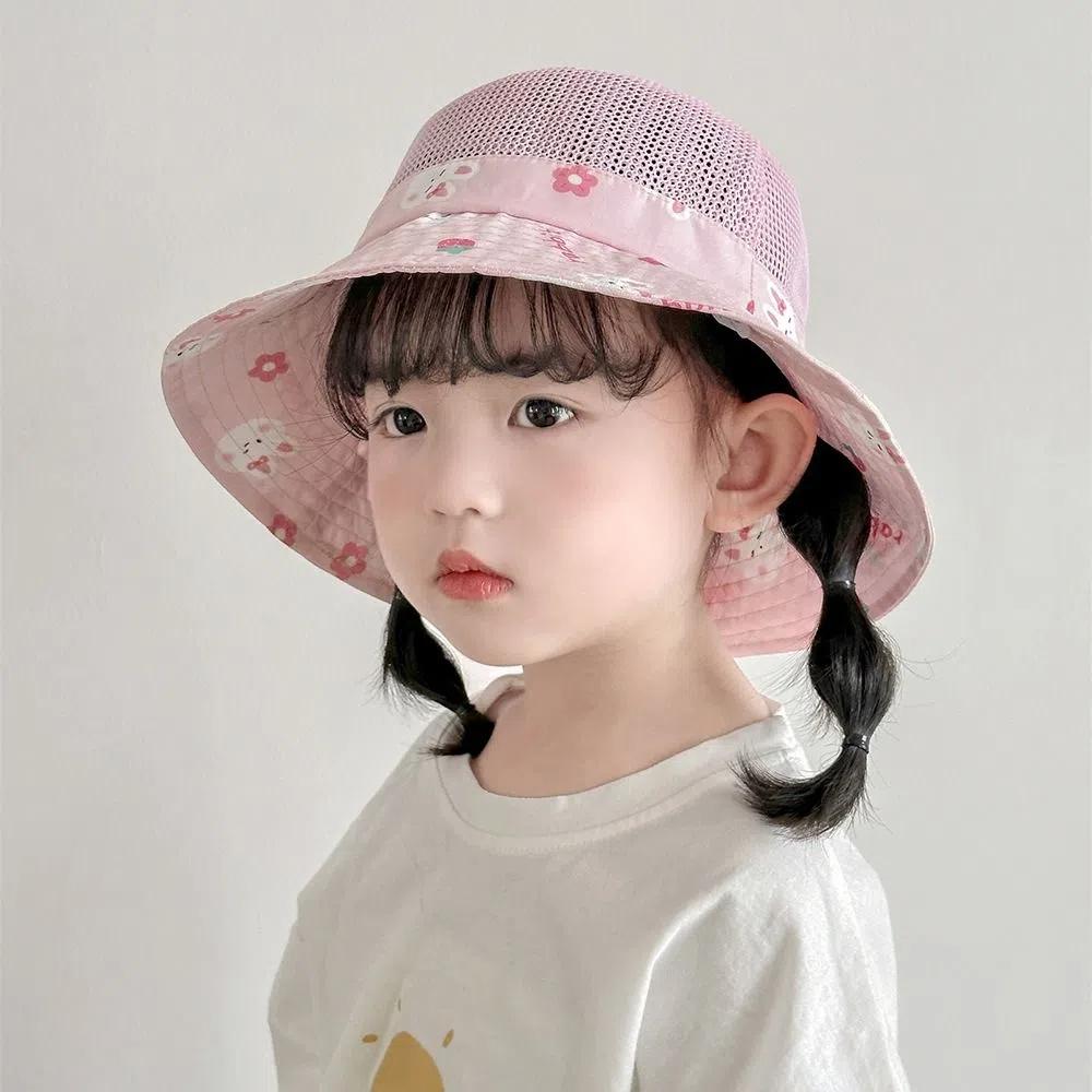 Mesh Boys Girls Sunhat Cartoon Animal Fisherman Caps New Baby Bucket Cap Toddler